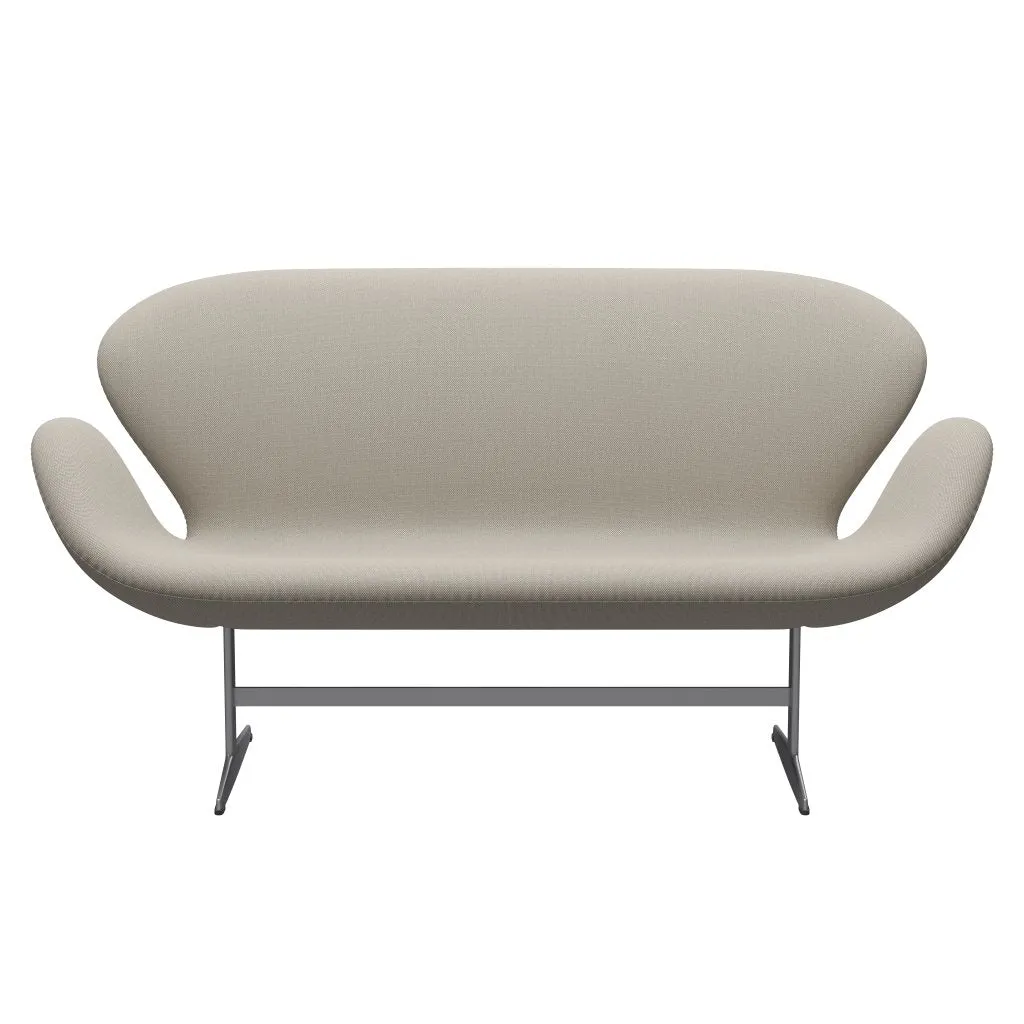 Fritz Hansen Swan™ Sofa 2 Seater, Silver Grey/Steelcut Trio Sand