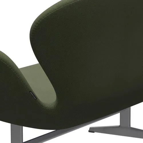 Fritz Hansen Swan™ Sofa 2 Seater, Silver Grey/Steelcut Trio Soft Green