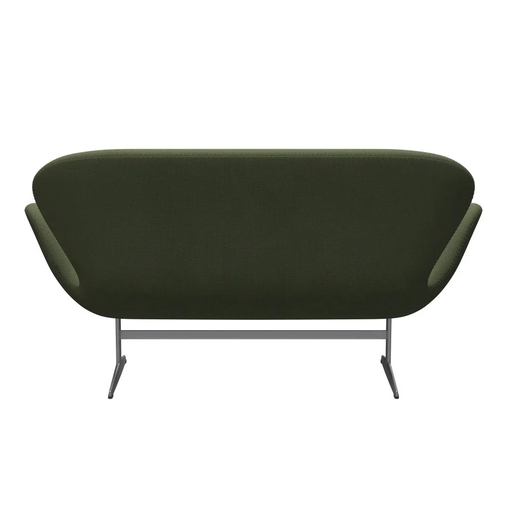 Fritz Hansen Swan™ Sofa 2 Seater, Silver Grey/Steelcut Trio Soft Green