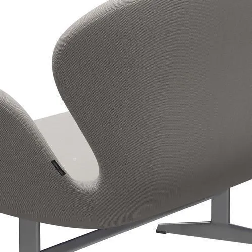 Fritz Hansen Swan™ Sofa 2 Seater, Silver Grey/Steelcut Trio White & Grey