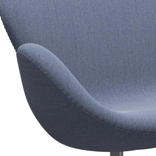 Fritz Hansen Swan™ Sofa 2 Seater, Silver Grey/Steelcut Trio White/Blue