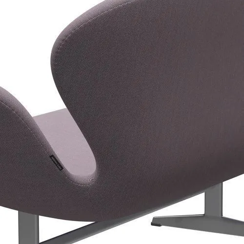 Fritz Hansen Swan™ Sofa 2 Seater, Silver Grey/Steelcut Trio White/Violet
