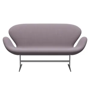 Fritz Hansen Swan™ Sofa 2 Seater, Silver Grey/Steelcut Trio White/Violet
