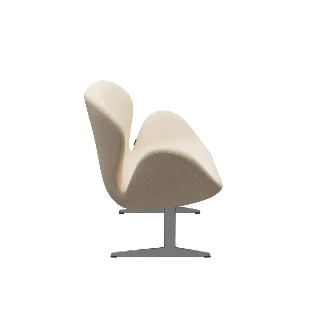 Fritz Hansen Swan™ Sofa 2 Seater, Silver Grey/Sunniva Sand