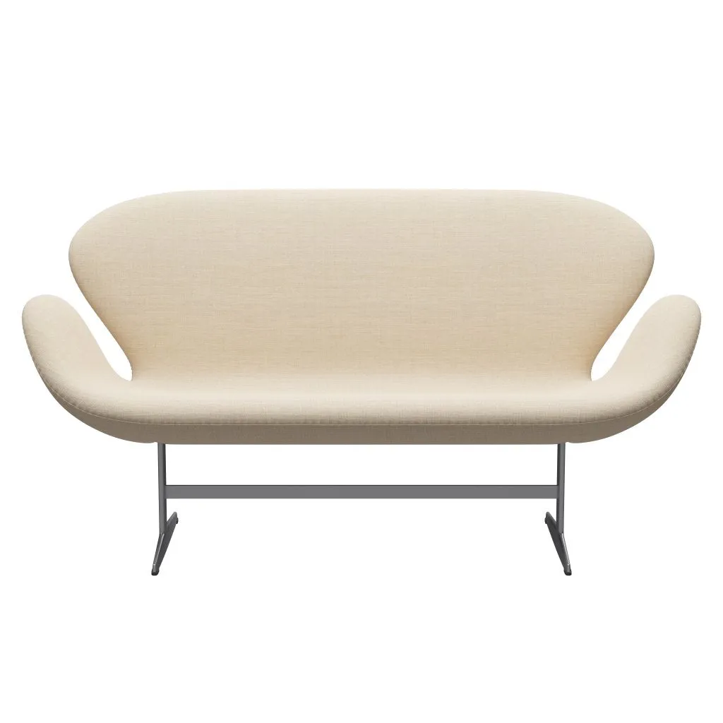 Fritz Hansen Swan™ Sofa 2 Seater, Silver Grey/Sunniva Sand
