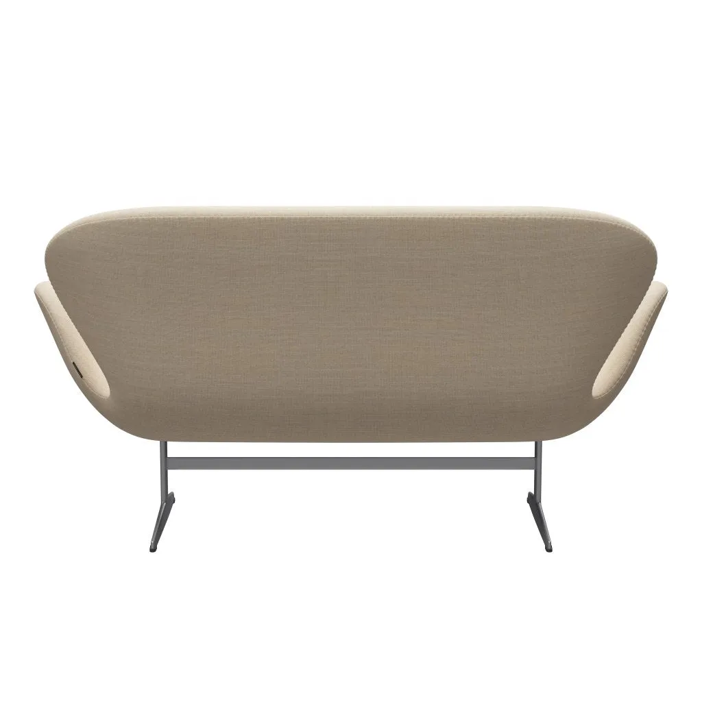 Fritz Hansen Swan™ Sofa 2 Seater, Silver Grey/Sunniva Sand