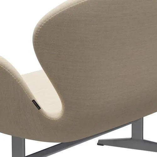 Fritz Hansen Swan™ Sofa 2 Seater, Silver Grey/Sunniva Sand