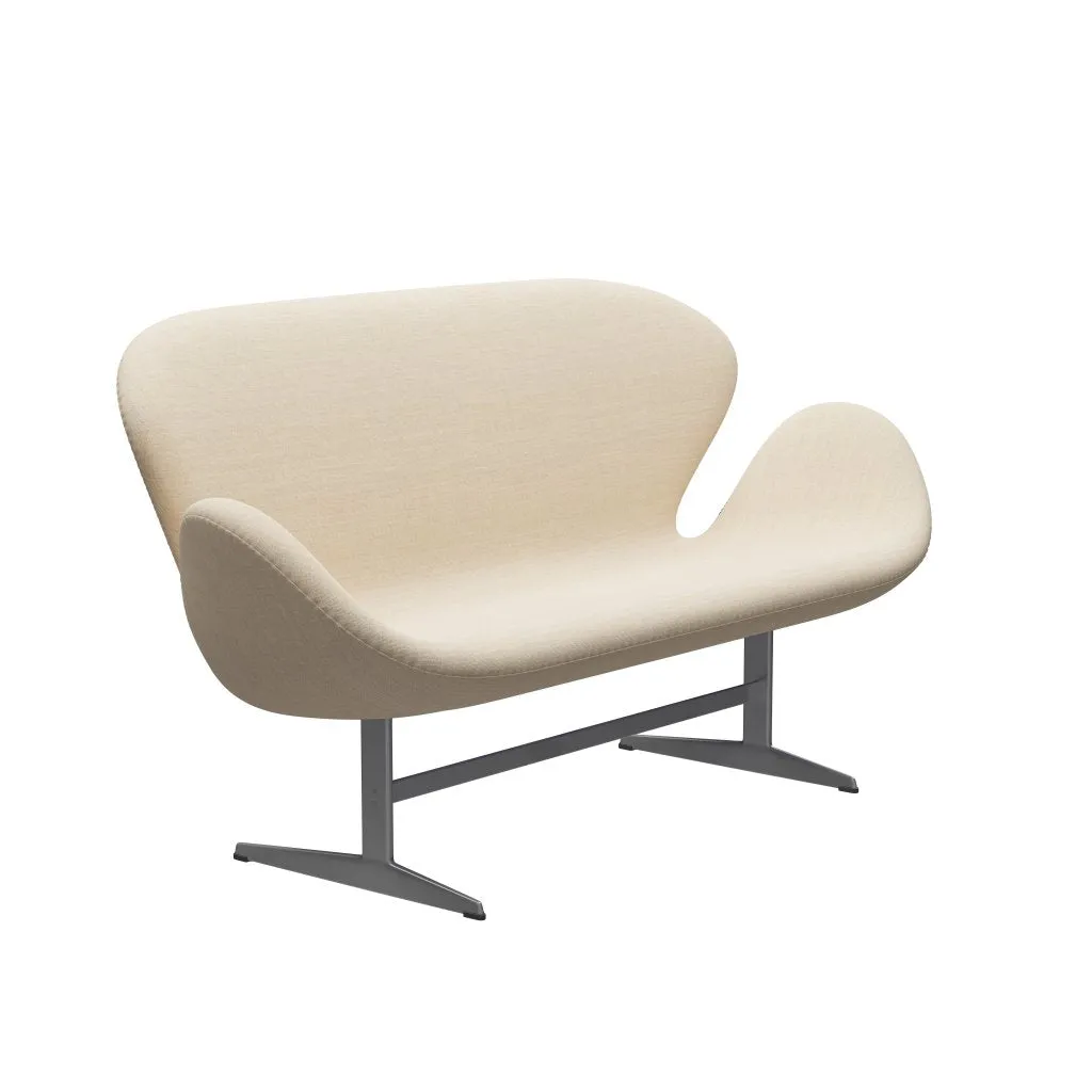 Fritz Hansen Swan™ Sofa 2 Seater, Silver Grey/Sunniva Sand