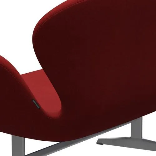 Fritz Hansen Swan™ Sofa 2 Seater, Silver Grey/Tonus Burnt Red