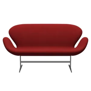 Fritz Hansen Swan™ Sofa 2 Seater, Silver Grey/Tonus Burnt Red