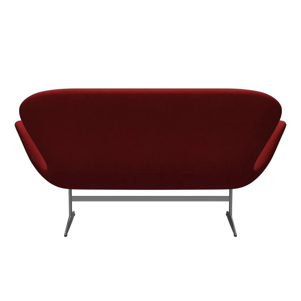 Fritz Hansen Swan™ Sofa 2 Seater, Silver Grey/Tonus Burnt Red