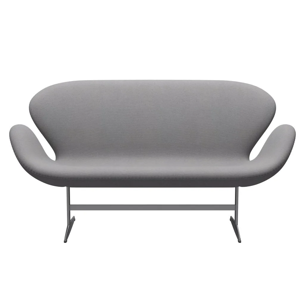 Fritz Hansen Swan™ Sofa 2 Seater, Silver Grey/Tonus Light Grey