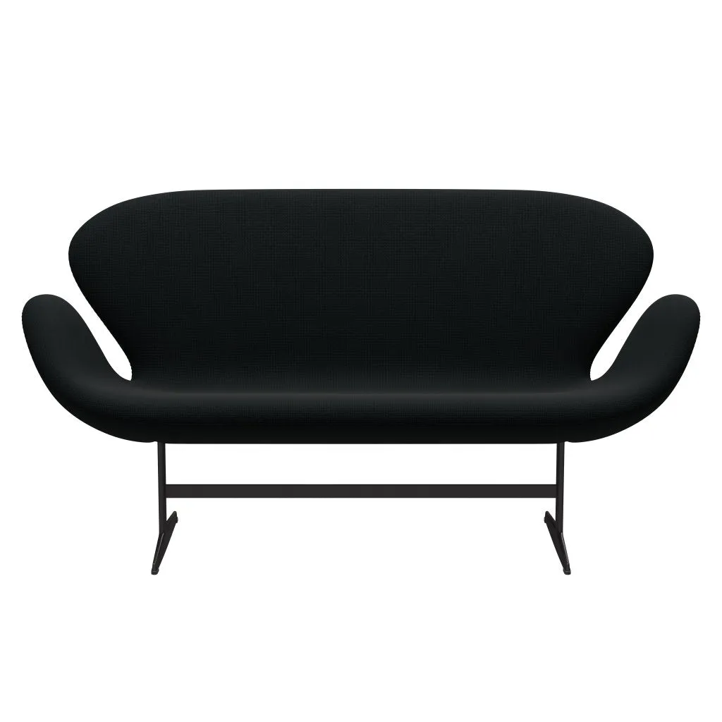 Fritz Hansen Swan™ Sofa 2 Seater, Warm Graphite/Diablo Black