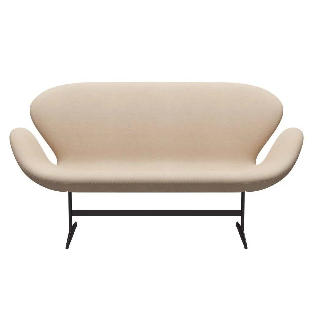Fritz Hansen Swan™ Sofa 2 Seater, Warm Graphite/Divina Md Crème