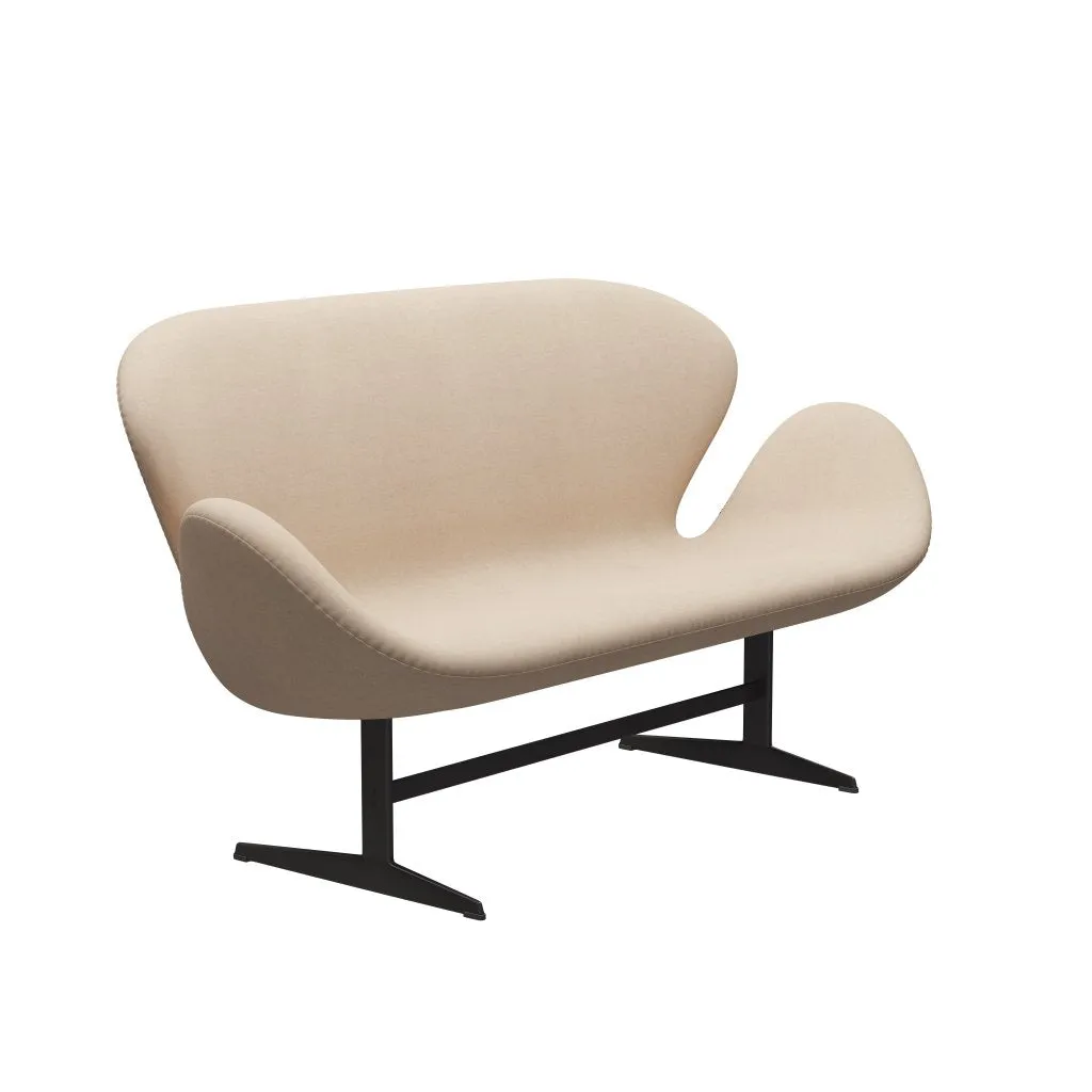 Fritz Hansen Swan™ Sofa 2 Seater, Warm Graphite/Divina Md Crème