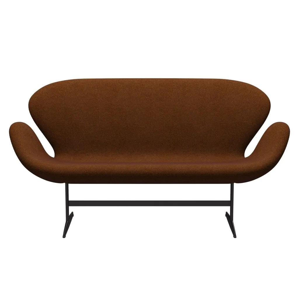 Fritz Hansen Swan™ Sofa 2 Seater, Warm Graphite/Divina Melange Burnt Orange