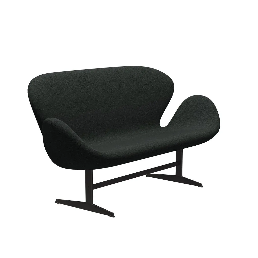 Fritz Hansen Swan™ Sofa 2 Seater, Warm Graphite/Divina Melange Salt & Pepper