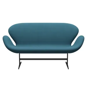 Fritz Hansen Swan™ Sofa 2 Seater, Warm Graphite/Fame Blue Green