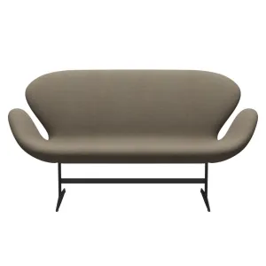 Fritz Hansen Swan™ Sofa 2 Seater, Warm Graphite/Fiord Brown/Stone