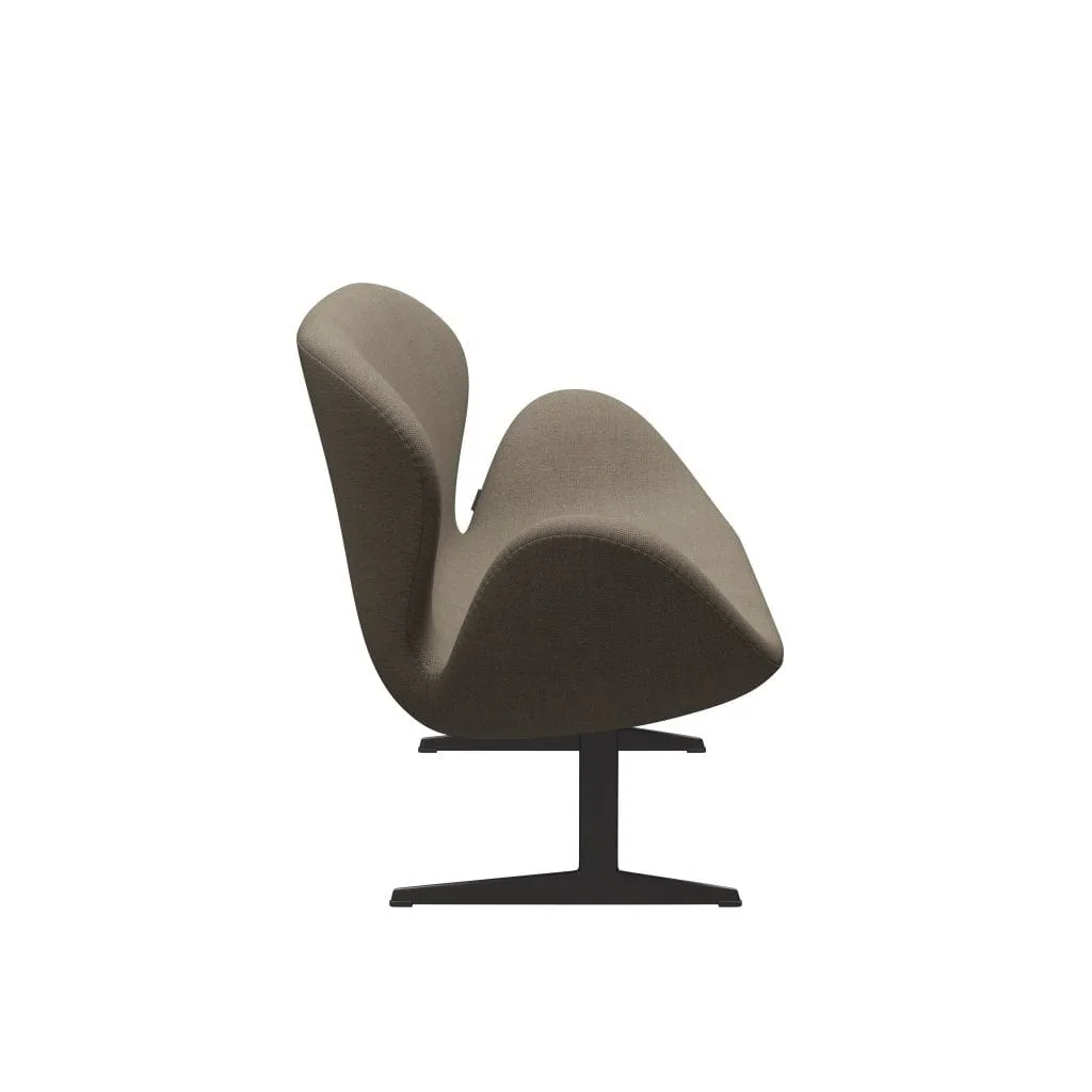 Fritz Hansen Swan™ Sofa 2 Seater, Warm Graphite/Fiord Brown/Stone