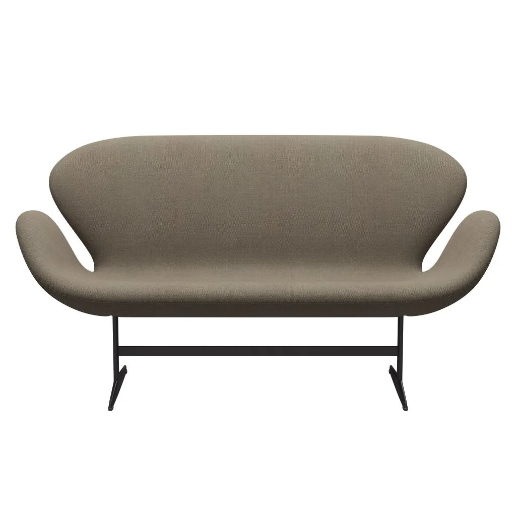 Fritz Hansen Swan™ Sofa 2 Seater, Warm Graphite/Fiord Brown/Stone