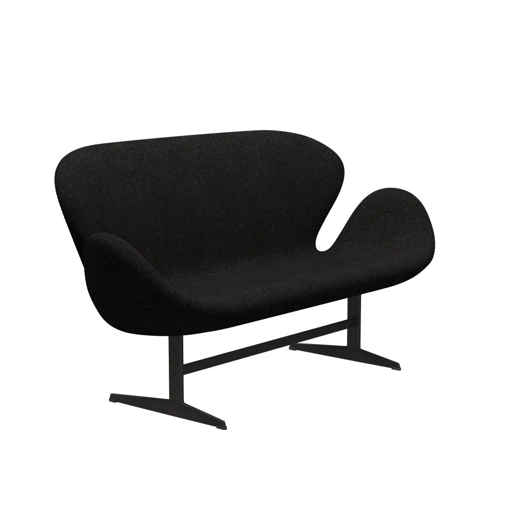 Fritz Hansen Swan™ Sofa 2 Seater, Warm Graphite/Hallingdal Charcoal