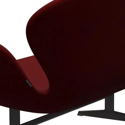 Fritz Hansen Swan™ Sofa 2 Seater, Warm Graphite/Hallingdal Dark Red