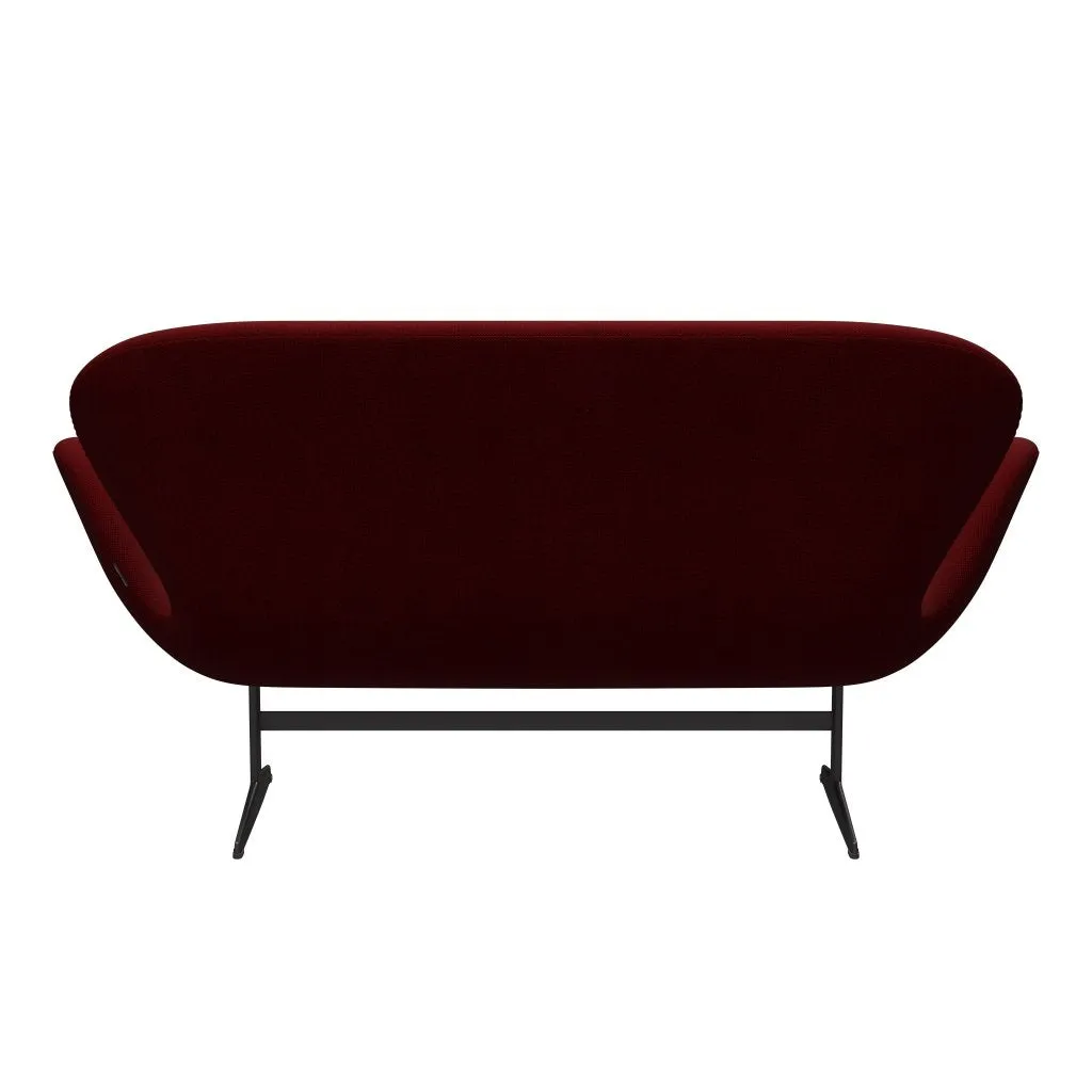 Fritz Hansen Swan™ Sofa 2 Seater, Warm Graphite/Hallingdal Dark Red