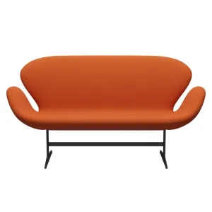 Fritz Hansen Swan™ Sofa 2 Seater, Warm Graphite/Steelcut Orange Dark