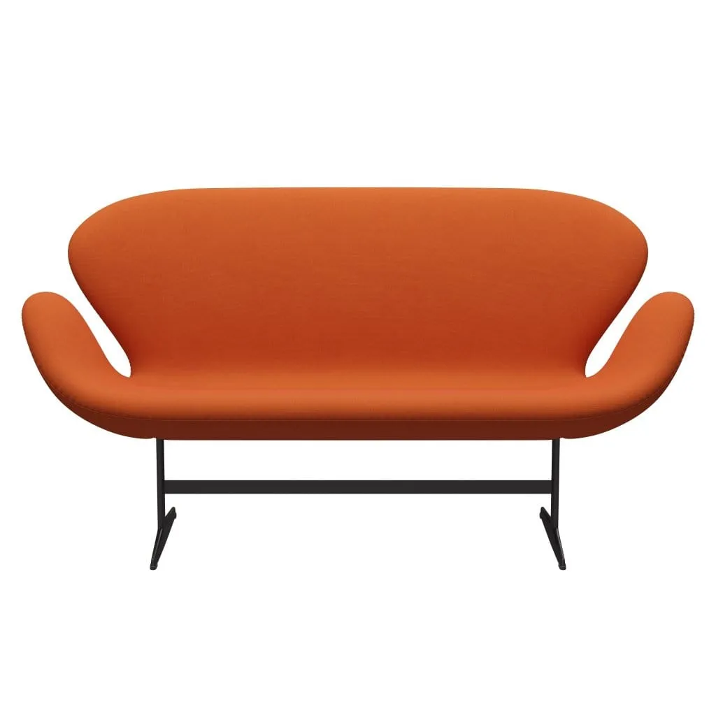Fritz Hansen Swan™ Sofa 2 Seater, Warm Graphite/Steelcut Orange Dark
