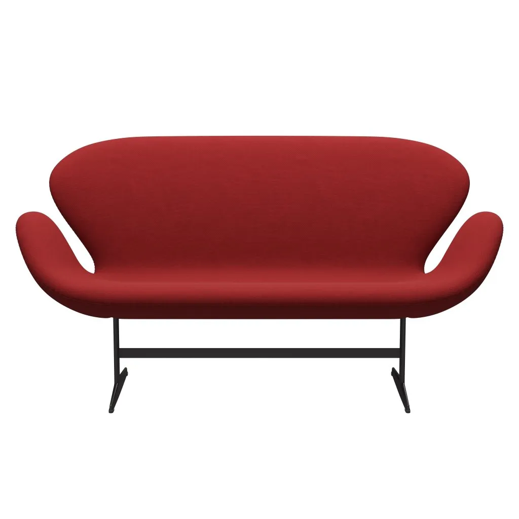 Fritz Hansen Swan™ Sofa 2 Seater, Warm Graphite/Steelcut Red