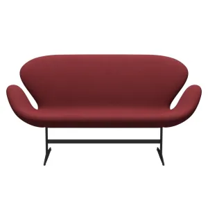 Fritz Hansen Swan™ Sofa 2 Seater, Warm Graphite/Steelcut Trio Dark Red