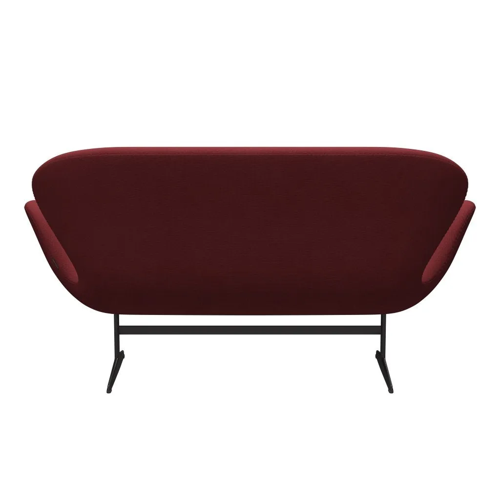 Fritz Hansen Swan™ Sofa 2 Seater, Warm Graphite/Steelcut Trio Dark Red