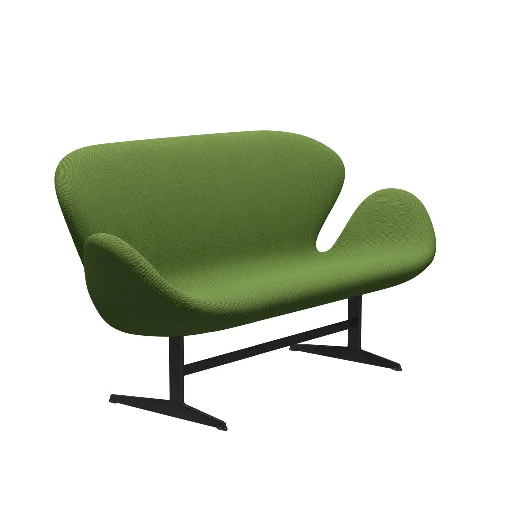 Fritz Hansen Swan™ Sofa 2 Seater, Warm Graphite/Steelcut Trio Grass Green