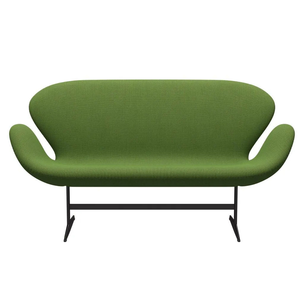 Fritz Hansen Swan™ Sofa 2 Seater, Warm Graphite/Steelcut Trio Grass Green