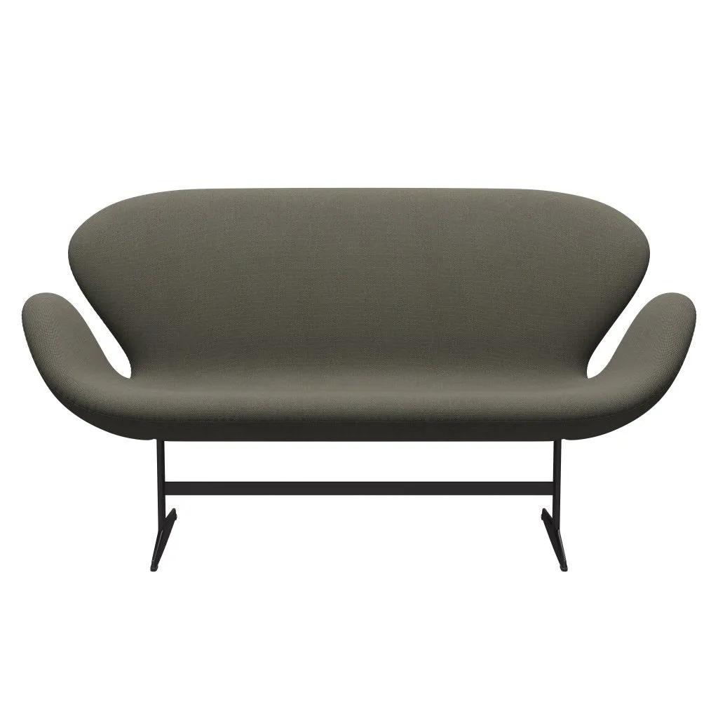Fritz Hansen Swan™ Sofa 2 Seater, Warm Graphite/Steelcut Trio Grey/Green