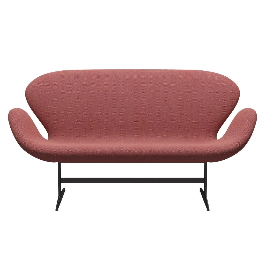 Fritz Hansen Swan™ Sofa 2 Seater, Warm Graphite/Steelcut Trio Pink/Red/Black