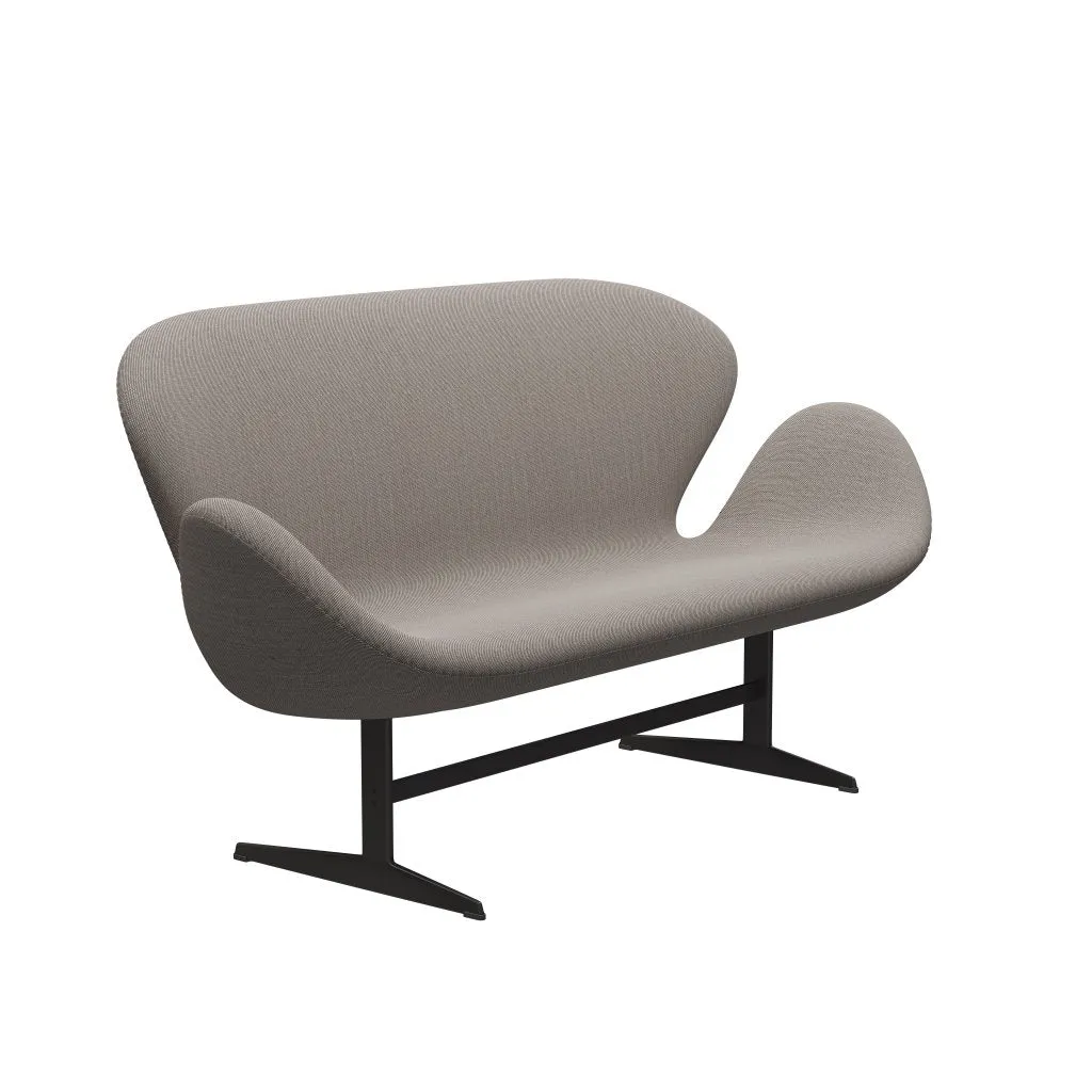 Fritz Hansen Swan™ Sofa 2 Seater, Warm Graphite/Steelcut Trio Pink/White/Black