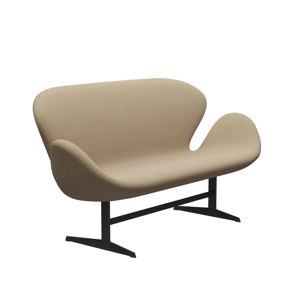 Fritz Hansen Swan™ Sofa 2 Seater, Warm Graphite/Steelcut Trio Soft Yellow