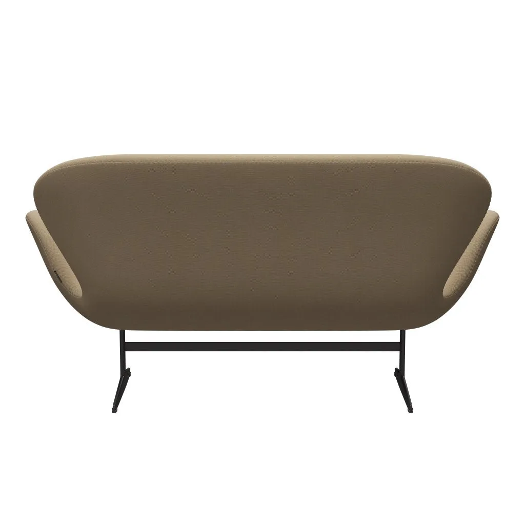 Fritz Hansen Swan™ Sofa 2 Seater, Warm Graphite/Steelcut Trio Soft Yellow