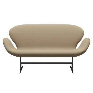Fritz Hansen Swan™ Sofa 2 Seater, Warm Graphite/Steelcut Trio Soft Yellow