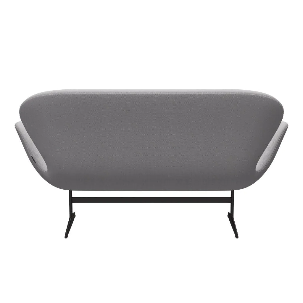 Fritz Hansen Swan™ Sofa 2 Seater, Warm Graphite/Steelcut Trio White & Light Grey