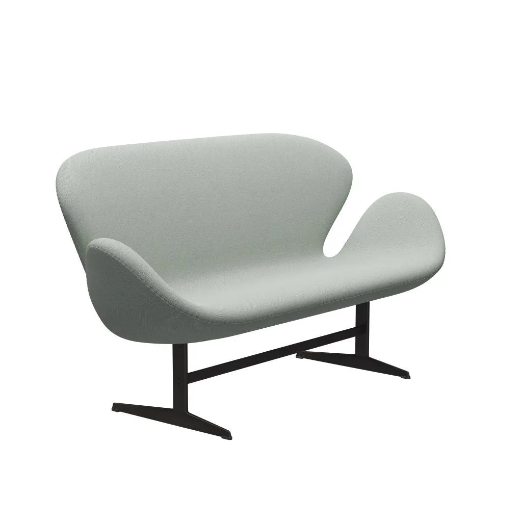Fritz Hansen Swan™ Sofa 2 Seater, Warm Graphite/Sunniva Mint Green