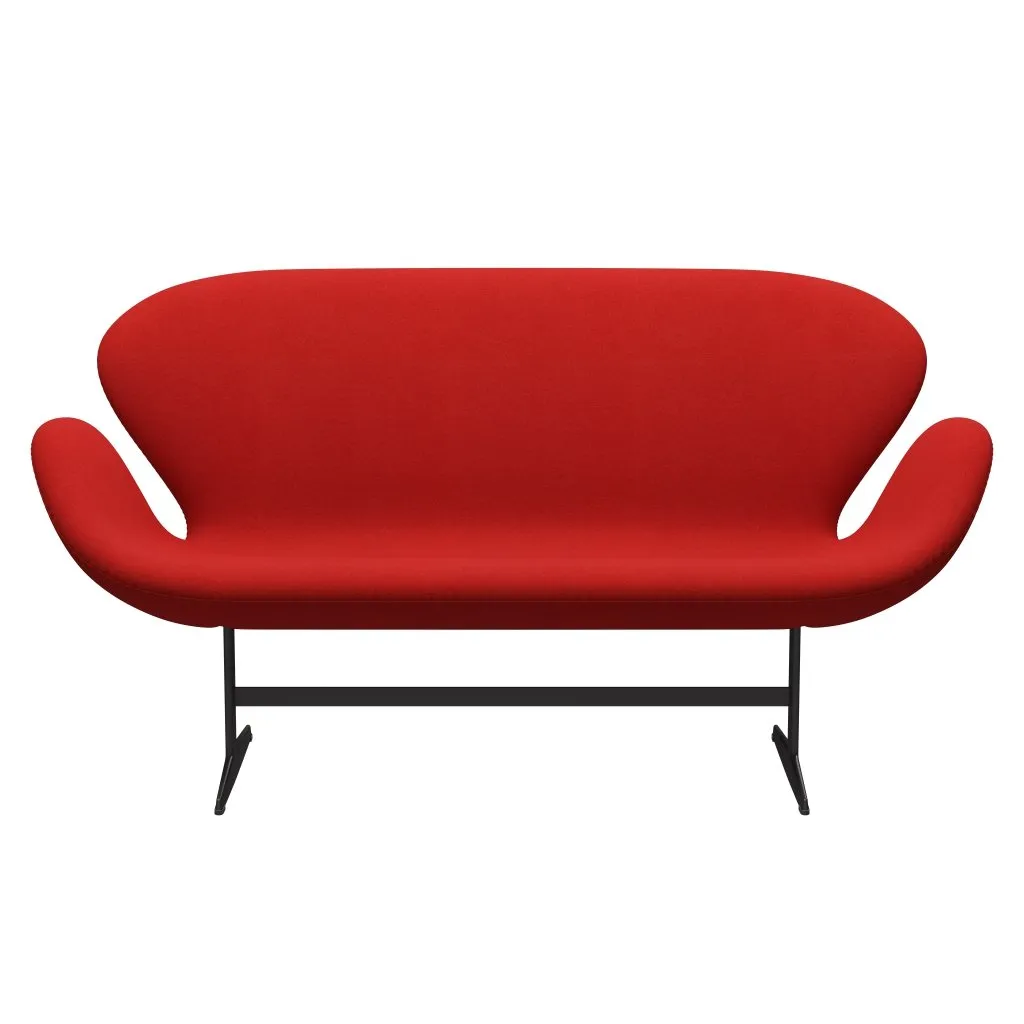 Fritz Hansen Swan™ Sofa 2 Seater, Warm Graphite/Tonus Orange/Red