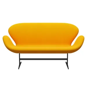 Fritz Hansen Swan™ Sofa 2 Seater, Warm Graphite/Tonus Yellow Orange