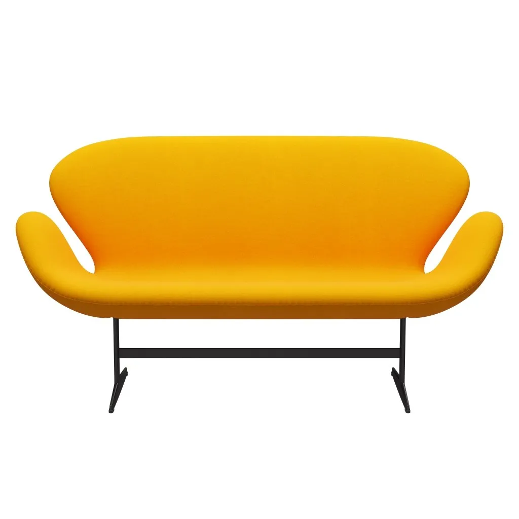 Fritz Hansen Swan™ Sofa 2 Seater, Warm Graphite/Tonus Yellow Orange