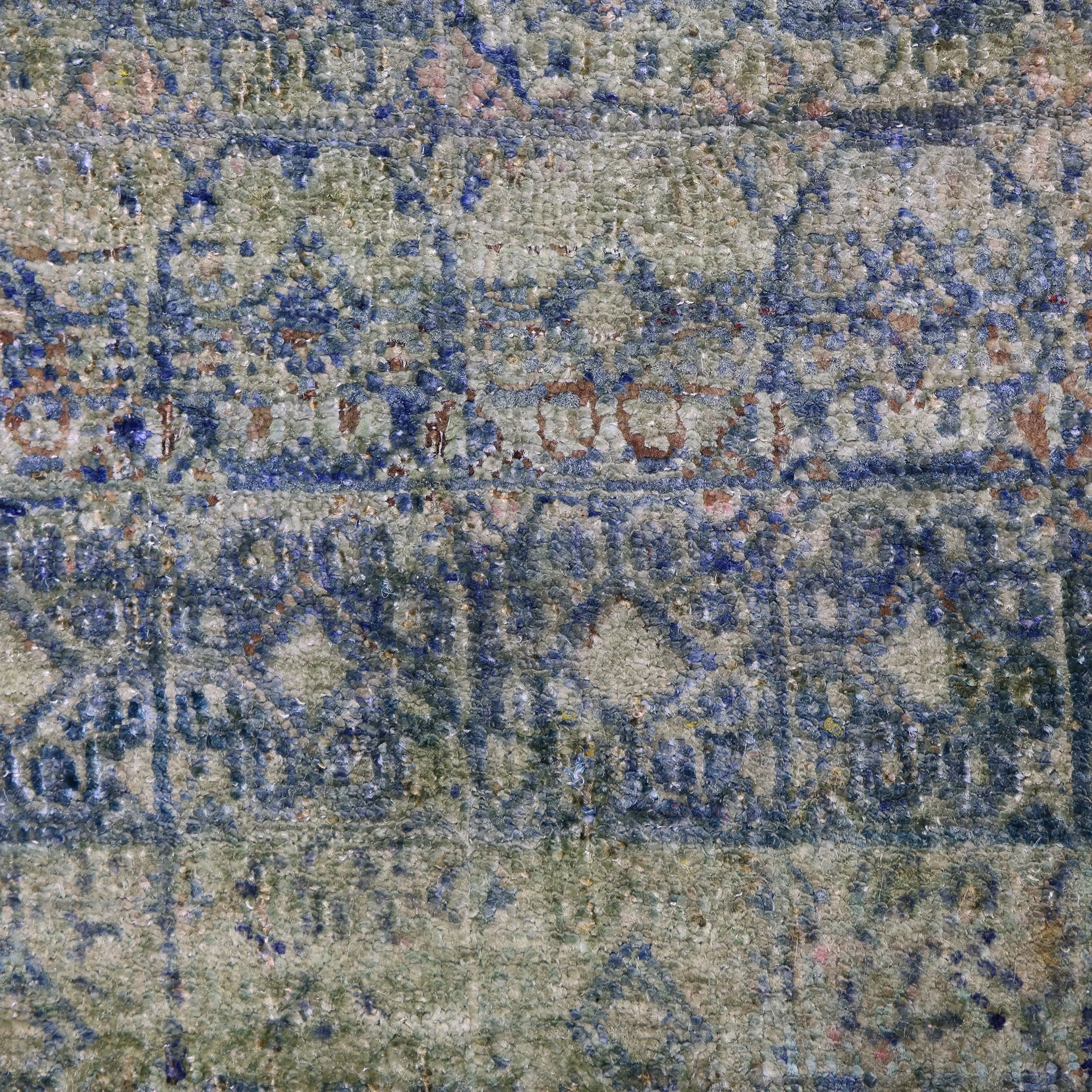Green Alchemy Contemporary Silk Rug - 8'11" x 11'10"