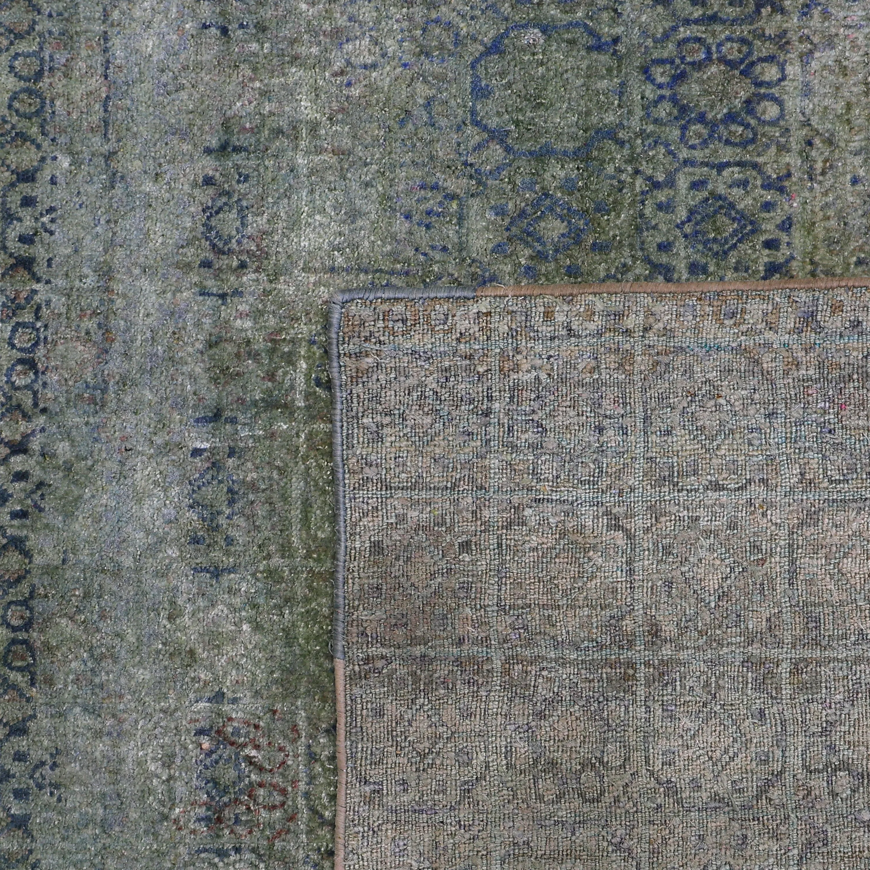 Green Alchemy Contemporary Silk Rug - 8'11" x 11'10"