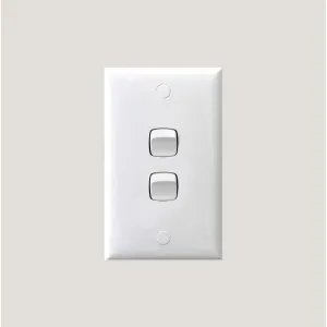 HPM 2 Gang Switch 10A White **