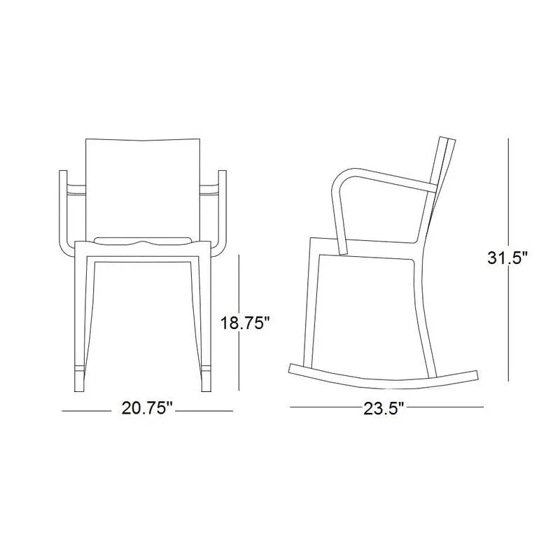 Hudson Rocking Chair with Arms